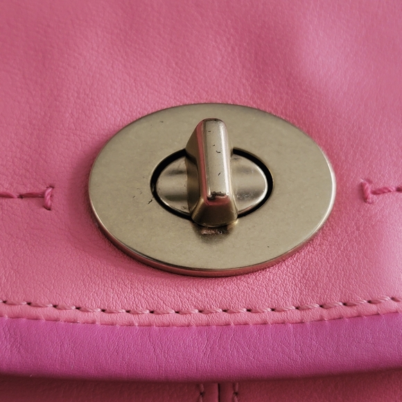 Coach 13382 Bonnie Satchel Pink Colorblock Leather Shoulder Bag Y2K - Picture 2 of 16